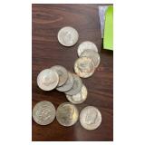 Kennedy silver half dollars 1965 in 19 66,12 total