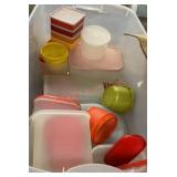 Misc vintage Tupperware tote lot