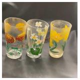 Vintage peanut butter glasses set of