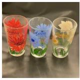 Vintage peanut butter glasses set of