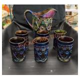 Vintage Amethyst Imperial Carnival Glass Diamond