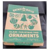 Vintage, shiny Brite Christmas ornaments in