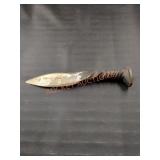 Hand forged railroad spike knife
