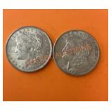 1921 Morgan silver dollars