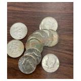 1968 Kennedy silver half dollars 12 total