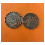 1879 Morgan silver dollars