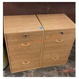 Two drawer, small, locking filing cabinets