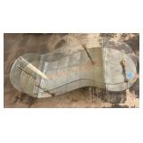 1950s Hollywood Regency style glass, kidney bean