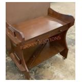 Vintage faux drawer two tired rolling stand