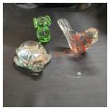 Misc. Glass paperweights and sculptures