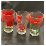 Vintage peanut butter glasses set of