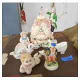 Vintage ceramic figurine lot