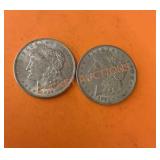 1921 Morgan silver dollars