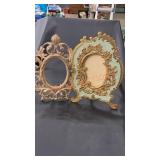 Antique metal picture frames