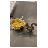 Vintage squirrel nutcracker and bowl