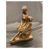 Stamped bronze copy statue, ballerina