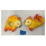 Vintage chalkware, koa fish, wall decor