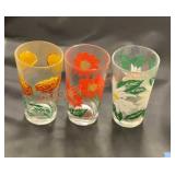 Vintage peanut butter glasses set of