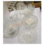 Large clear glass and thick cut Crystal lot