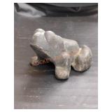Vintage cast iron frog doorstop