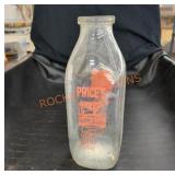 vintage Prices farms dairy hazleton, PA glass