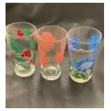 Vintage peanut butter glasses set of