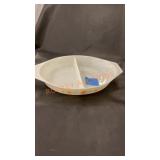 Vintage Pyrex Town & Country divided 1 1/2 quart