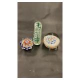 Vintage glass paperweights