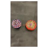 Vintage glass paperweights