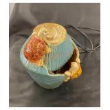 Small pottery turtle fountain