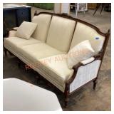 Antique Mid Century, three seater sofa carved