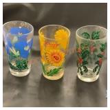 Vintage peanut butter glasses set of three,(wake