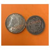 1889 Morgan silver dollars