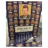 Vintage presidential calendar