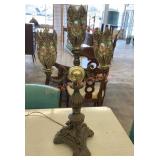 Vintage MCM prism, filigree table lamp