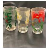 Vintage peanut butter glasses set of