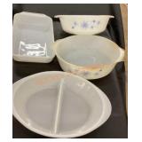 Vintage Fireking atomic star pattern casserole