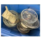 Misc. clear glassware tote lot