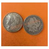 1900 and 1901 Morgan silver dollars