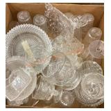 Misc. cut clear glass box lot