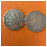 Morgan silver dollars years worn off