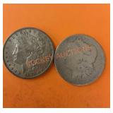 1883 and 1894 Morgan silver dollars