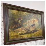 Vintage framed art piece