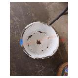 Vintage 16 inch round enamelware bowl