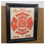 Framed 100th anniversary Lewisburg wm. cameron
