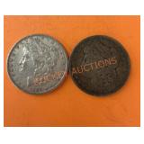 1890 Morgan silver dollars