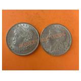1921 Morgan silver dollars