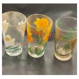 Vintage peanut butter glasses set of