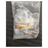 Gold round spacer bead fishing hooks