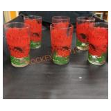 Vintage Poppy peanut butter glasses